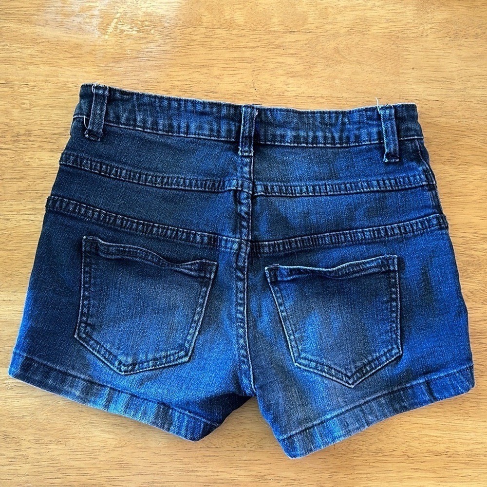 Delia's Skylar blue button fly short shorts size 3 / 4 Juniors - Picture 5 of 6